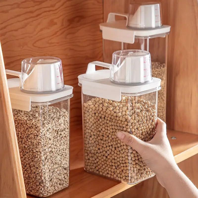 Shield plus Plastic Grocery Container  - 2 L(Pack of 2, White)