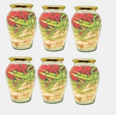 1st Time Glass Utility Container  - 1000 ml(Pack of 6, Clear)