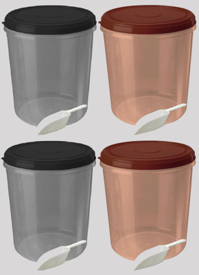 AK HUB Plastic Grocery Container  - 10000 ml(Pack of 4, Multicolor)