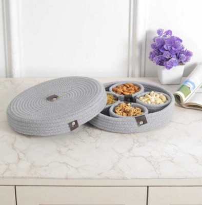 Hetvik home decor Polypropylene Grocery Container  - 200 ml(Grey)