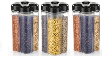 Fragrancia Plastic Utility Container  - 3000 ml(Pack of 3, Clear)
