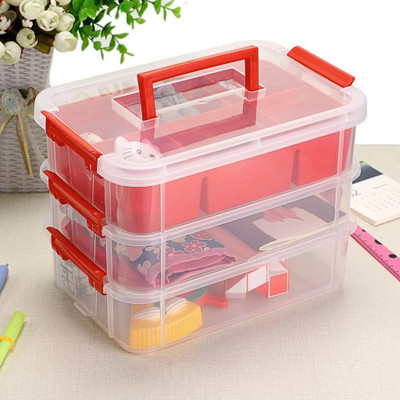 LIVVIOMART Plastic Utility Container  - 3 L(Red)