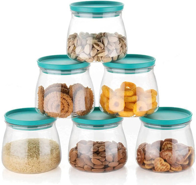 PRANIJ Plastic Grocery Container  - 900 ml(Pack of 6, Blue)