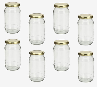 1st Time Glass Utility Container  - 400 ml(Pack of 8, Clear)