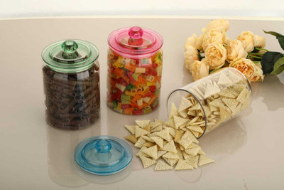 M Y Plastic Pickle Jar  - 1000 ml(Pack of 2, Clear)