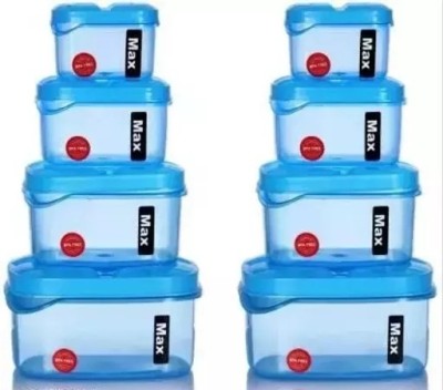 Krique Plastic Grocery Container  - 250 ml, 500 ml, 1000 ml, 1500 ml(Pack of 8, Blue)
