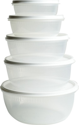 Unica Plastic Utility Container  - 1750 ml(Pack of 5, White)