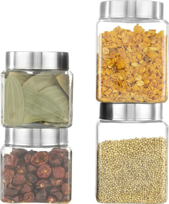 KOLORR Plastic Grocery Container  - 1200 ml, 1400 ml(Pack of 4, Clear)
