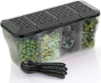 Finner Plastic Grocery Container  - 2000 ml(Black)