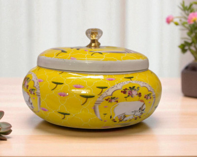 ThreeBrothers Iron Cookie Jar  - 300 g(Yellow)