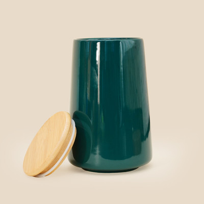 Ekhasa Ceramic Grocery Container  - 700 ml(Green)