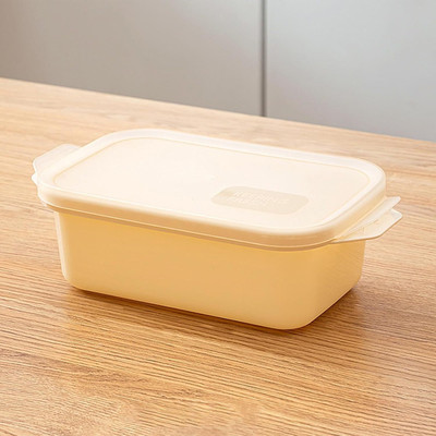 Crackle Plastic Fridge Container - 1100 ml(Off White)
