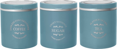 Jaypee Plus Plastic Tea Coffee & Sugar Container  - 750 ml(Pack of 3, Multicolor)