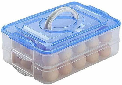 premium mart Plastic Egg Container  - 2 dozen(Multicolor)