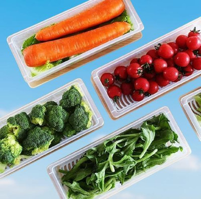 3D METRO SUPER STORE Plastic Fridge Container  - 1500 ml(Pack of 4, White)