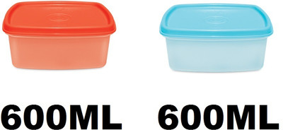 MILTON Plastic Utility Container  - 600 ml, 600 ml(Pack of 2, Multicolor)