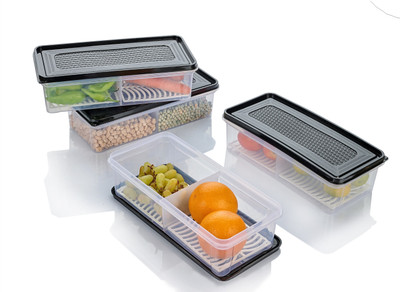 Akbari Traders Plastic Fridge Container  - 2300 ml(White)