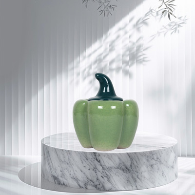 GleamSun Ceramic Pickle Jar  - 500 ml(Green)