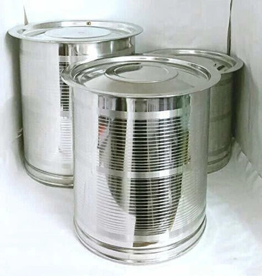 NBM steel Steel Grocery Container  - 10 L, 15 L, 20 L(Pack of 3, Silver)