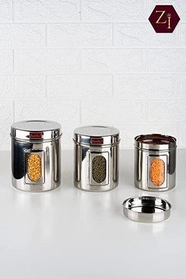 Zestilo Silver Grocery Container  - 950 ml, 1150 ml, 1600 ml(Silver)