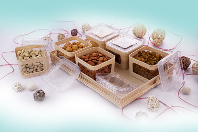 Flipkart SmartBuy Plastic Grocery Container  - 500 ml(Pack of 6, Brown)