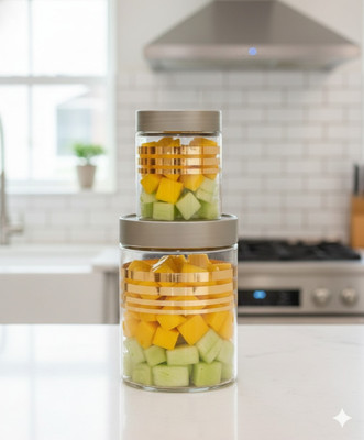 DYK Plastic Pickle Jar  - 1200 ml, 649 ml, 349 ml, 249 ml(Pack of 16, Grey)