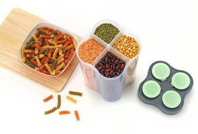 SCIVER Plastic Grocery Container  - 2400 ml(Multicolor)