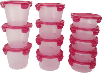 Cutting EDGE Polypropylene Utility Container  - 1000 ml, 750 ml, 500 ml(Pack of 12, Red)