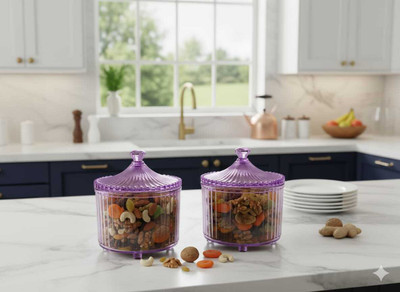 Giftora Plastic Utility Container  - 300 g(Pack of 2, Purple)