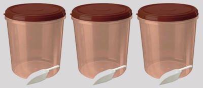 AVAIKSA Plastic Grocery Container  - 15000 ml(Pack of 3, Brown)