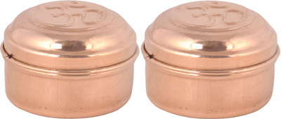 Shivshakti Arts Copper Utility Container  - 100 ml(Pack of 2, Brown)