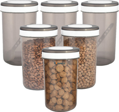 HOMESTIC by Kuber Industries Plastic Utility Container  - 2000 ml(Pack of 6, Grey)
