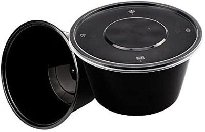 KRUM Plastic Utility Container  - 500 ml(Pack of 50, Black)