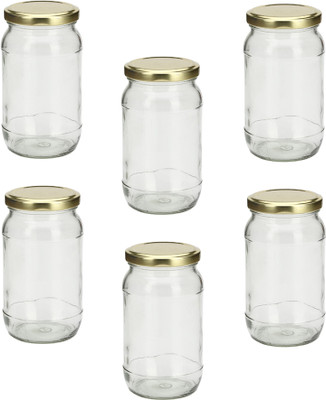 AFAST Glass Utility Container  - 400 ml(Pack of 6, Clear)