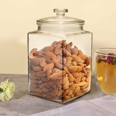 Pure Source India Glass Grocery Container  - 3 L(Clear)