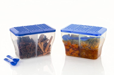 ECONEST Plastic Grocery Container  - 2000 ml(Pack of 2, Blue)