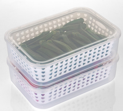 4 SACRED Plastic Grocery Container  - 2500 ml(Pack of 2, White)