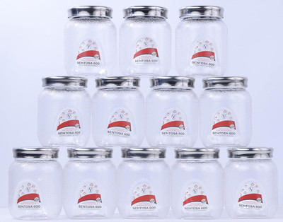 MARGI ENTERPRISE Plastic Grocery Container  - 600 ml(Pack of 12, White)