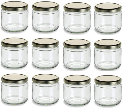 JAY RAMDEV SELLER Glass Grocery Container  - 200 ml(Pack of 12, Clear)