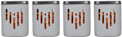 GLASAFE Glass Utility Container  - 900 ml(Pack of 4, Grey)