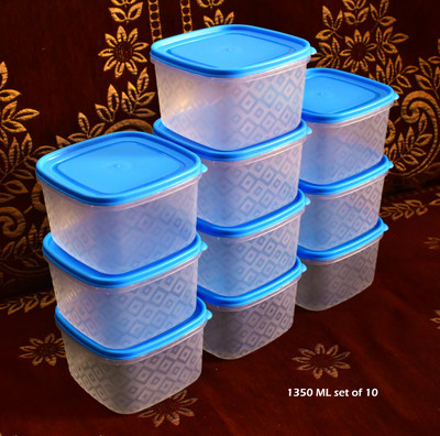 Loknath Plastic Utility Container  - 1350 ml(Pack of 10, Blue)
