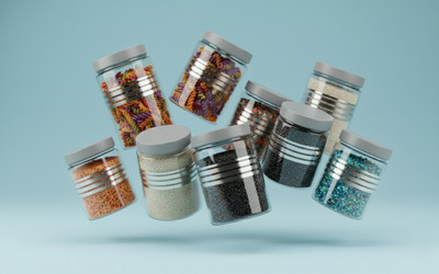 THE Impala Plastic Grocery Container  - 1200 ml, 900 ml, 650 ml, 350 ml(Pack of 24, Transparent)