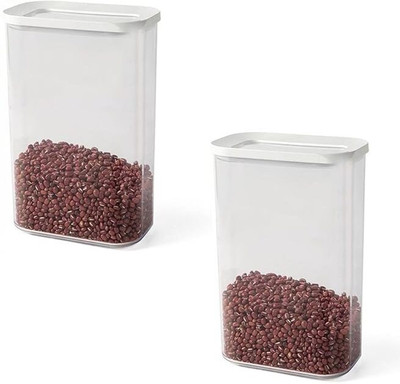 KESHU ENTERPRISE Plastic Fridge Container  - 2000 ml(Pack of 2, Clear)
