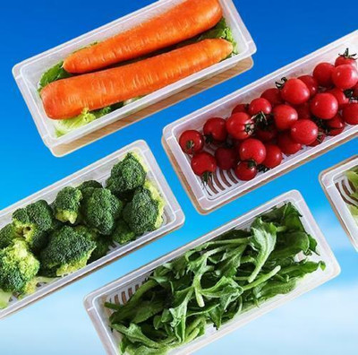 jade-x Plastic Fridge Container  - 1500 ml(Pack of 8, White)