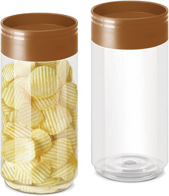 KAVYACRASH Plastic Grocery Container  - 890 ml(Pack of 2, Brown)