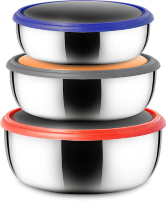 BERTOL KITCHENWARE Steel Utility Container  - 950 ml, 700 ml, 400 ml(Pack of 3, Multicolor)