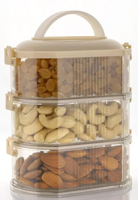 Whitepixel Plastic Utility Container  - 100 ml(Pack of 3, Clear)