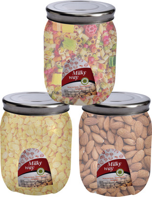 TruVeli Plastic Grocery Container  - 350 ml(Pack of 3, Clear)