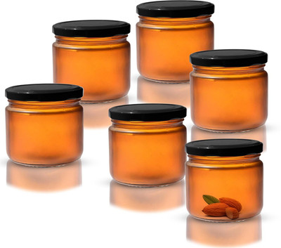 Pure Source India Glass Utility Container  - 150 g(Pack of 6, Brown)