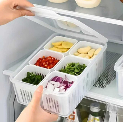 SMMMENTERPRISE Plastic Fridge Container  - 50 ml(White)